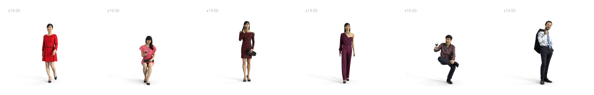 AXYZ conçoit des modèles de personnes 3d métropoly.
